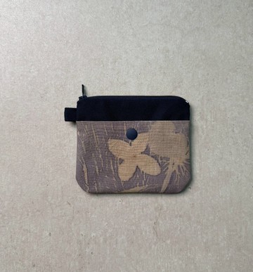 【記憶有限】EcoPrint 花葉移印零錢包-枯葉
