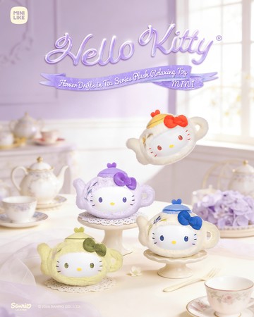 【際洋文化】Hello Kitty Style花浮茶間系列毛絨捏捏樂Mini