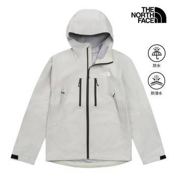 【The North Face 官方旗艦】北面女款淺灰色DRYVENT防水可打包衝鋒衣｜8HRTMYB