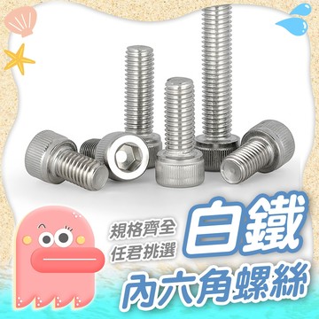 內六角螺絲【白鐵內六角螺絲】六角螺絲 有頭內六角螺絲 六角螺絲 白鐵螺絲 內六角螺絲 全牙六角螺絲 不銹鋼內六角螺絲