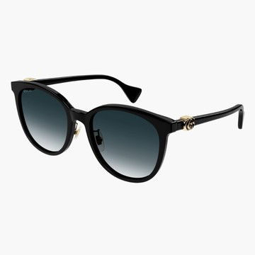 【GUCCI】圓形膠框太陽眼鏡(GG1180SK-001 GG LOGO系列)