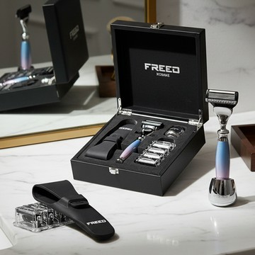 【FREED】兩週年特仕款-尊爵四件組刮鬍刀禮盒 客製化 刻字 送禮 生日 男生 男性 禮物推薦 聖誕節 客製化刻字