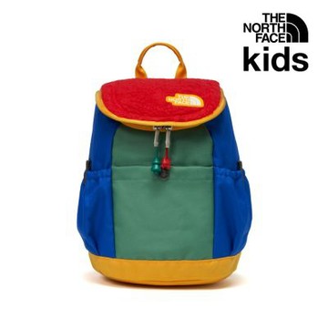 【The North Face 官方旗艦】 北面兒童多色拼接繽紛幾何翻蓋式拉鍊後背包｜52VWATM