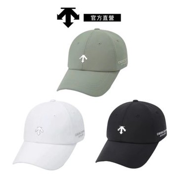 【DESCENTE】迪桑特 中性 吸濕排汗訓練運動帽 棒球帽 (卡其色/白色/黑色)