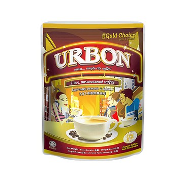 金寶咖啡 URBON 二合一即溶無糖咖啡 240g 無脂奶粉  12g  20入  1袋