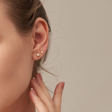 925迷你珍珠耳釘 二色可選 通勤風精緻時髦小巧疊搭珍珠耳釘