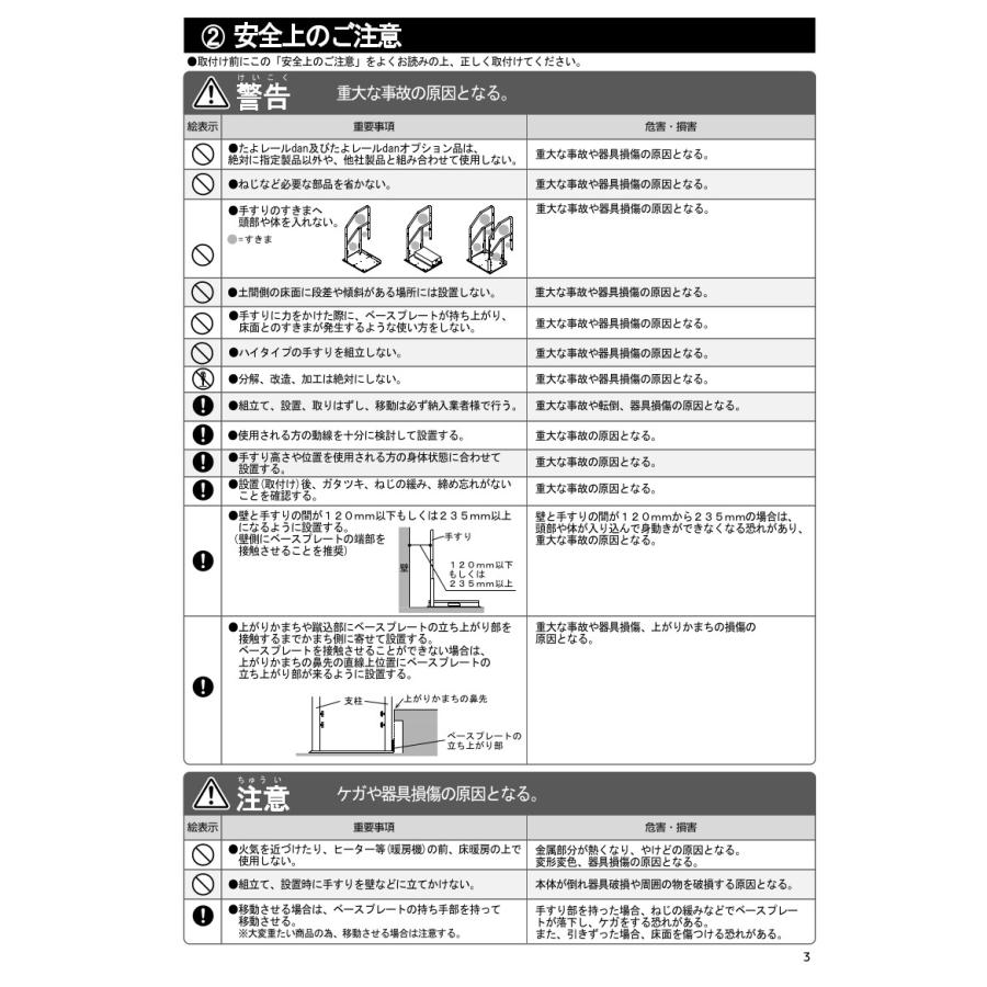 マツ六 たよレールdan(省スペース片手すり) 踏み台無 品番：BZD-11 全2色