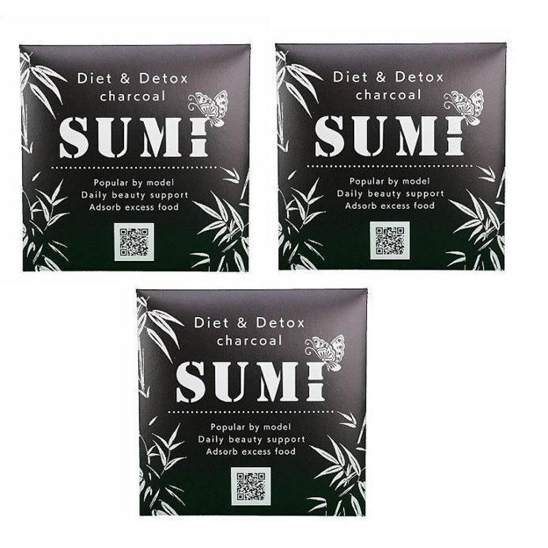 即納【7包入り×3個セット】Diet&Detox charcoal SUMI (0.3g×7包)×3個