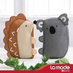 【La mode寢飾 】立體造型收納洗衣袋2入組(灰熊騎士/刺蝟公爵)