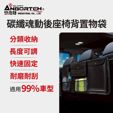 [快速出貨]【安伯特】碳纖魂動 後座椅背置物袋 男性禮物 男友禮物 爸爸禮物 生日禮物 交換禮物