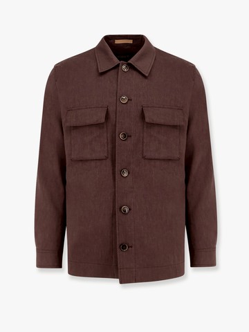 Linen blend jacket - BOSS - gender_Man