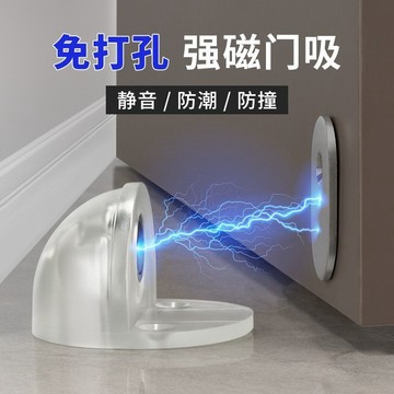 防撞門吸 免打孔門吸靜音玻璃門房間門入戶門衛生間防銹龜頂門擋門阻限位器 VGFO