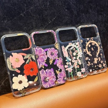 ins日韓 彩繪 繁花 花朵 磁吸 手機殼 適用於蘋果iPhone 17 16 15 14 Pro Max 防摔 保護殼