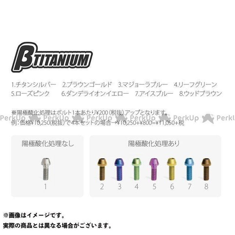 正規品／ベータチタニウム ステアリングステムトップボルトキット 仕様