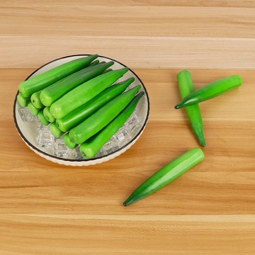 仿真秋葵 假蔬菜 模型 冰鎮秋葵 菜品玩具田園裝飾 擺件拍攝食道具教具