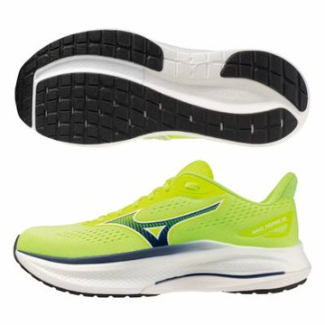 MIZUNO 美津濃 慢跑鞋 男鞋 運動鞋 緩震 2E楦 INSPIRE 螢光黃 J1GC264402