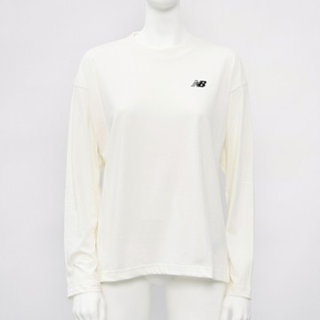 New Balance NB 女款 米白色 基本LOGO 薄長T 長袖 WT51542SST