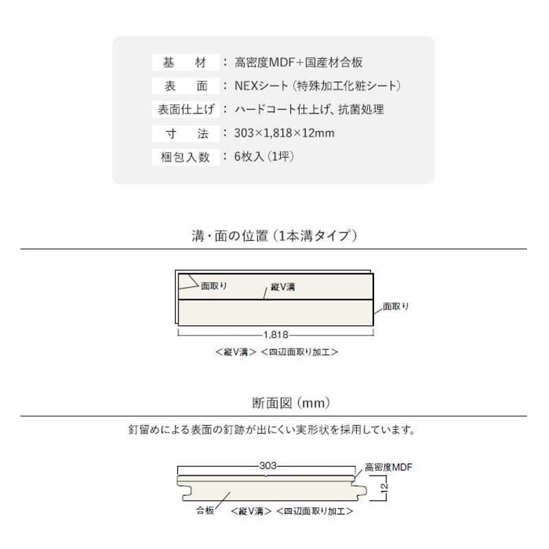 フローリング材 フローリング NODA 化粧シートフロア カナエル C12・J