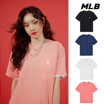 MLB 男女款 小Logo短袖T恤 守護者/紅襪/洋基隊 (3ATSB0344-四款任選)【官方旗艦店】