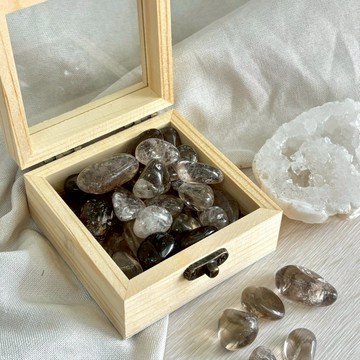 🔮 天然水晶滾石 茶晶 100克裝 釋放壓力 穩定能量場 防護磁場 淨化情緒 擺件滾石 茶晶滾石 壓力釋放之石