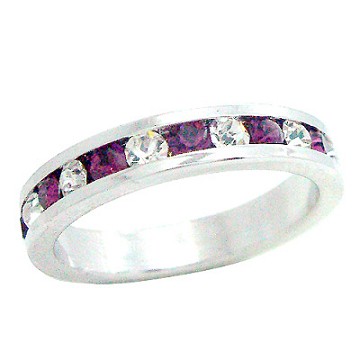 【Charme】 開運系 白紫色水晶 戒指