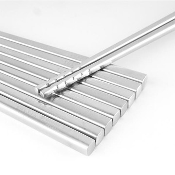 316綠貝不銹鋼止滑和風方筷-2雙入