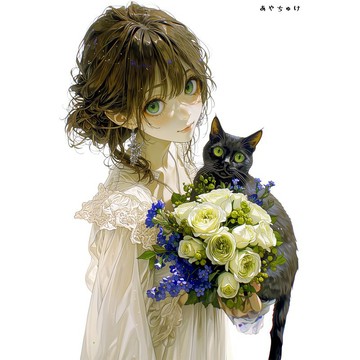 【4 月新品 3】07-120-0103 人物貼紙 春日少女與動物