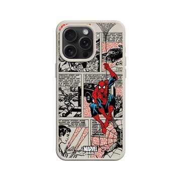 iPhone 15 Pro Max SolidX 貝殼灰 - 迪士尼-漫威 Marvel - 蜘蛛人-漫畫風格