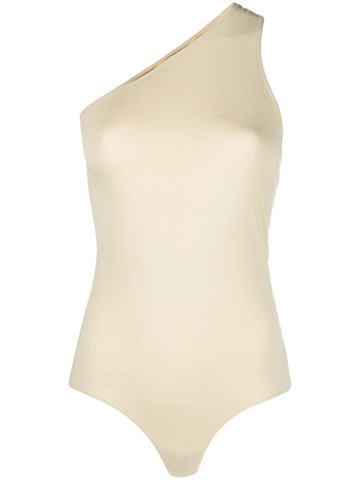 Wolford - one-shoulder asymmetrical body - women - Viscose/Spandex/Elastane/Polyamide - M - Neutrals