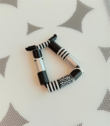 新品 時尚串珠 紙手鍊_經典黑白設計 手作