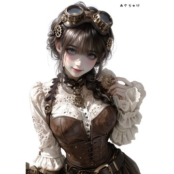 【5 月新品 5】07-124-0047 人物貼紙 蒸汽龐克風格