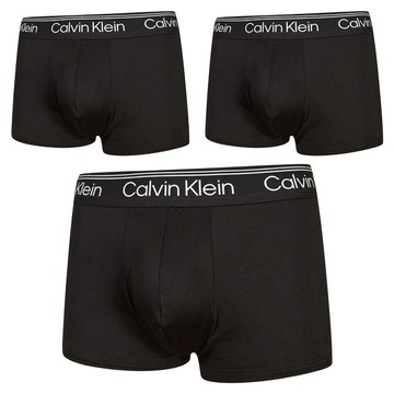 Calvin Klein Microfiber Stretch 絲質合身四角平口褲3件組 NB4409-003  黑色  L