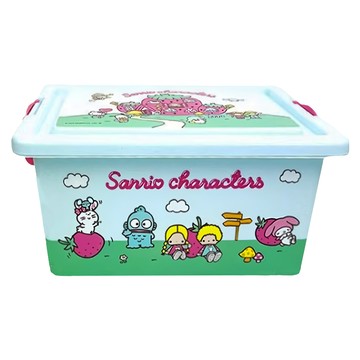 Sanrio 三麗鷗 塑膠收納箱 附蓋 6歲以上  31.8 x 14.9 x 22.5cm  藍色  1個