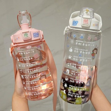 高颜值夏天水壺 吸管水壺 2L 1.5L 健身水壺 水瓶 水壺 直飲水壺 大容量水壺 彈蓋水壺 運動水壺