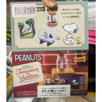 ||高雄 宅媽|| Re-MeNT史努比&糊塗塌客瓶中景 史努比瓶中景  盲盒一箱 6隻全新未拆