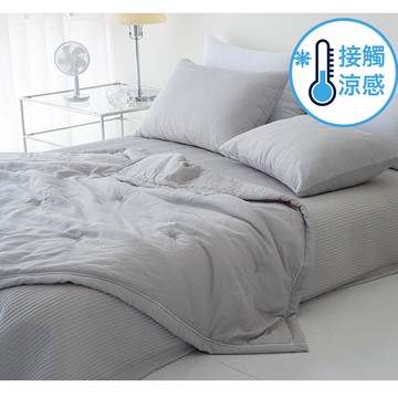 韓國棉被代購 - 韓國製 接觸涼感舒眠涼被-迷你蝴蝶結-淺灰
