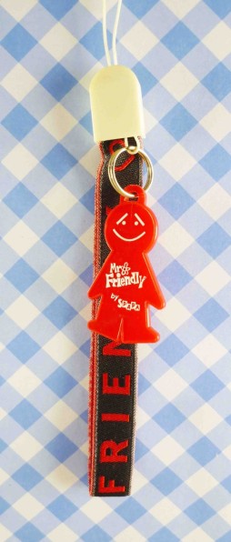 【震撼精品百貨】日本精品百貨-手機吊飾/鎖圈-FRIENDLY_雪人-手機吊飾-紅色