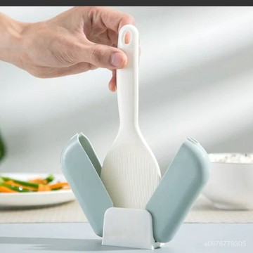 臺灣出貨⚡可站立飯勺自動開閤防塵罩套裝打飯勺收納架家用懸掛飯勺置物架 DYUY