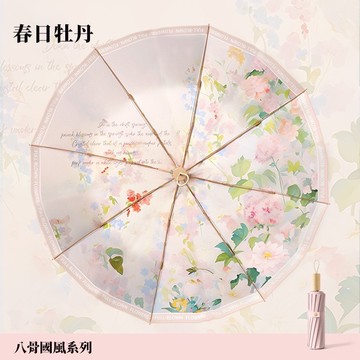 【Shabby Boy】玫瑰金8骨防風手動晴雨傘