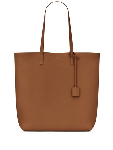 Saint Laurent - Shopping tag detail tote bag - women - CALFSKIN - One Size - Brown
