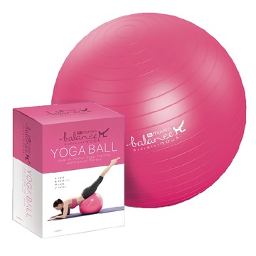 muva 瑜珈健身防爆抗力球  貼心立體防滑線條設計  輕巧便攜  最大直徑65cm  粉色