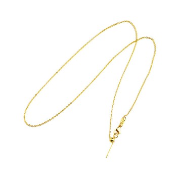 宏雲Hongyun-xs--14K包金萬能O字項鍊保色帶針串珠調節扁O鏈diy手工配件細鎖骨鏈