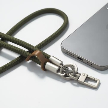 手機掛繩長款斜挎可背鈦色戶外登山掛脖防丟背式耐用男女高端日系