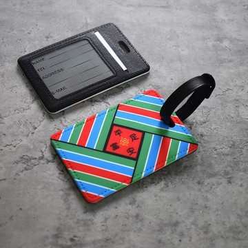 【桐鹿】茄芷風格 皮革行李吊牌/證件套_春聯