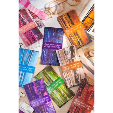 🍋檸檬青🍋現貨特價售完無補隨機浪漫系列INS風長條貼紙8款50張入手帳裝飾拼貼素材