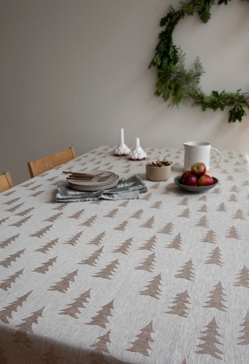 北歐設計師款 – 冷杉桌巾(147X147cm) Gran Tablecloth, Sand