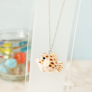 和紙飾品 項鍊 剝皮魚 海魚