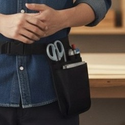 【AT】可調節多功能腰包 工作包 工作腰包 腰包   黑 2512