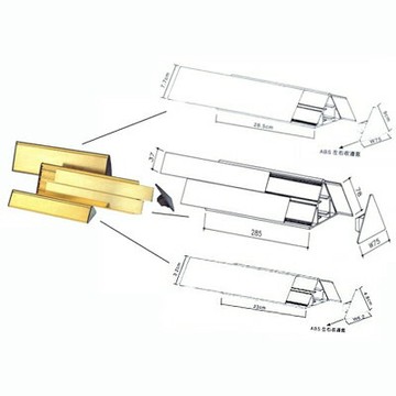 【文具通】三角桌面鋁製銅牌KL[金色] AA010545【APP滿額下單4%點數(單一帳號最高1000點)】7/31止