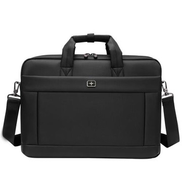 瑞士單肩斜挎包男大容量15.6寸17.3筆記本電腦包簡約百搭手提出差旅行旅游包工具公文包斜跨背包休閑時尚潮流